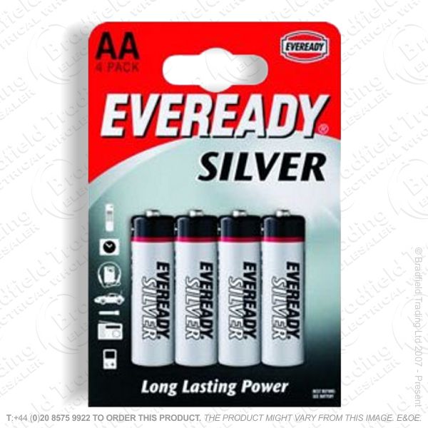 #DIS Battery AA 1.5v Silver Alkaline (pk4) EV