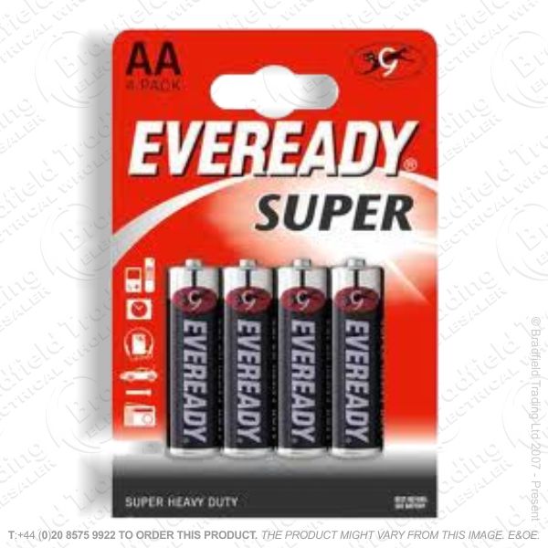 E06) Battery AA 1.5V EVEREADY Super Bx24