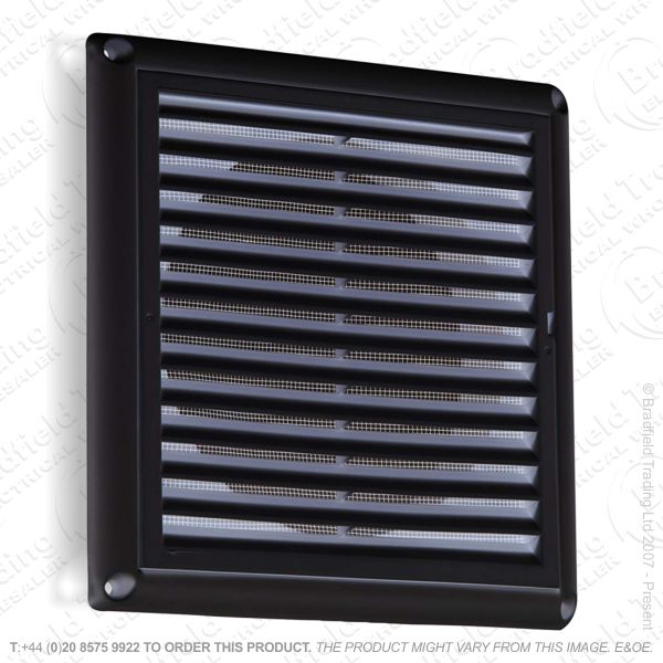 Extractor Fan Grill 4  Fly Screen Black