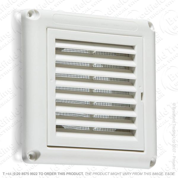 Extractor Fan Grill 4  Fly Screen White