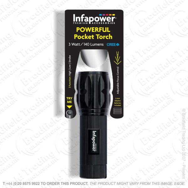 E42) 3W Powerful Pocket Torch INFAPOWER