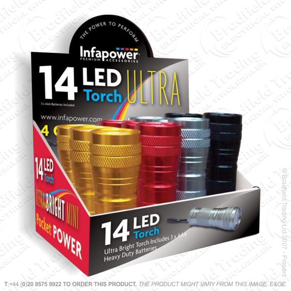 E41) 14 LED Alum Torch INFAPOWER