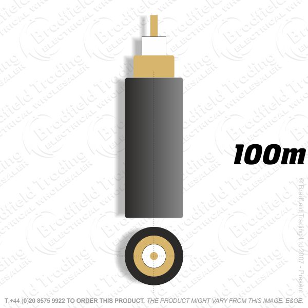 H09) CCTV RG59 black 100M Coax Cable