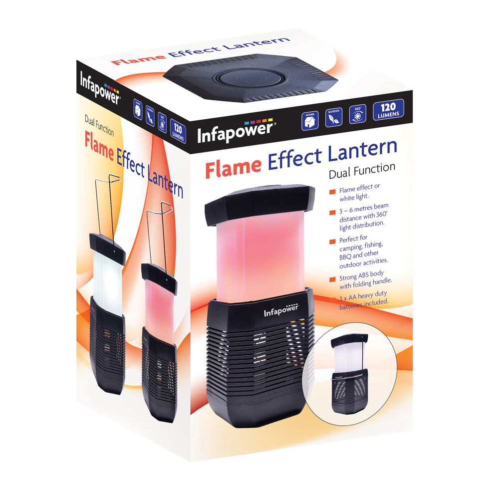 LED Flame Effect Lantern INFAPOWER