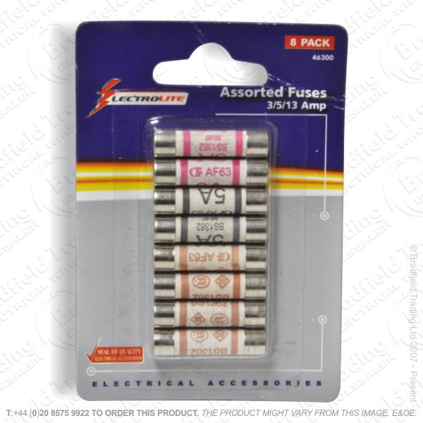 F12) Fuses Plug 3,5,13A Mix pk8 *Sigle CARD*