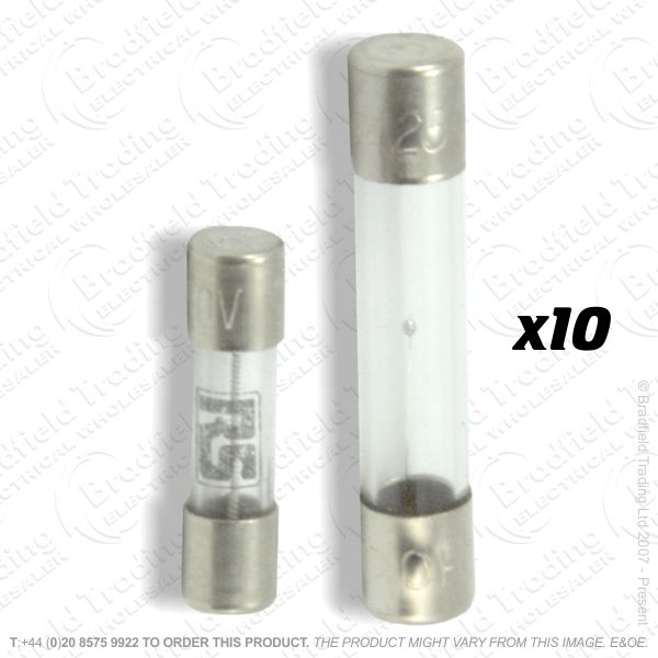F12) Fuses Fast Blow 20mm 12.5A (pk10)