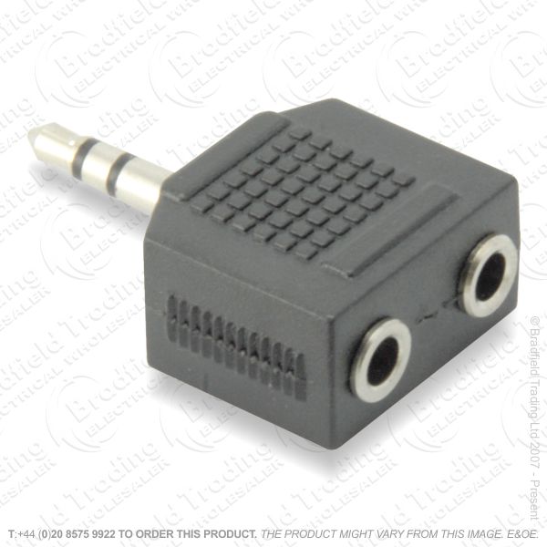 E24) Splitter Adaptor p-s 3.5mm Stereo-2x3.5s