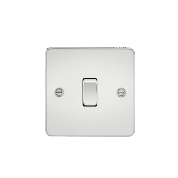 10a 1G 2W Light Switch Flat Chrome MLA