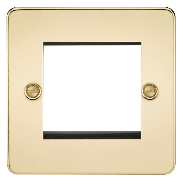 Flat Plate 2G modular faceplate - polished br