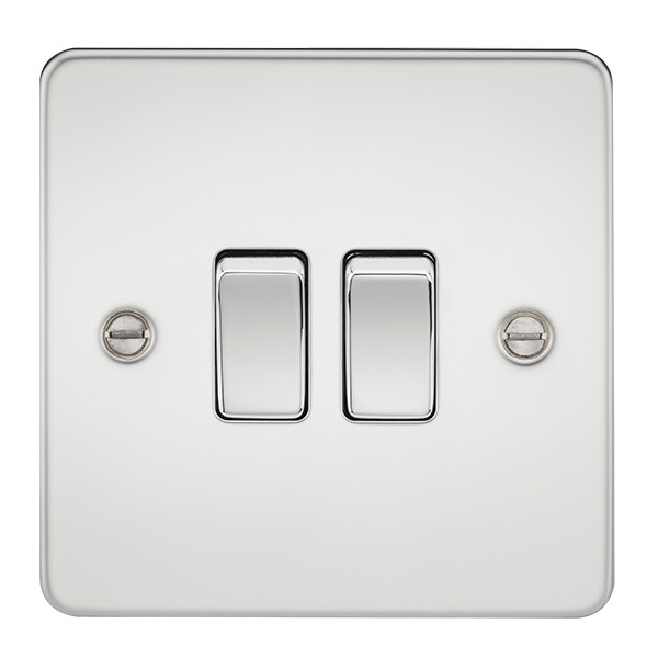 10a 2G 2W Light Switch Flat MLA