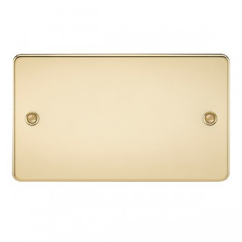 Flat Plate 2G Blanking Plate Polished Brass M