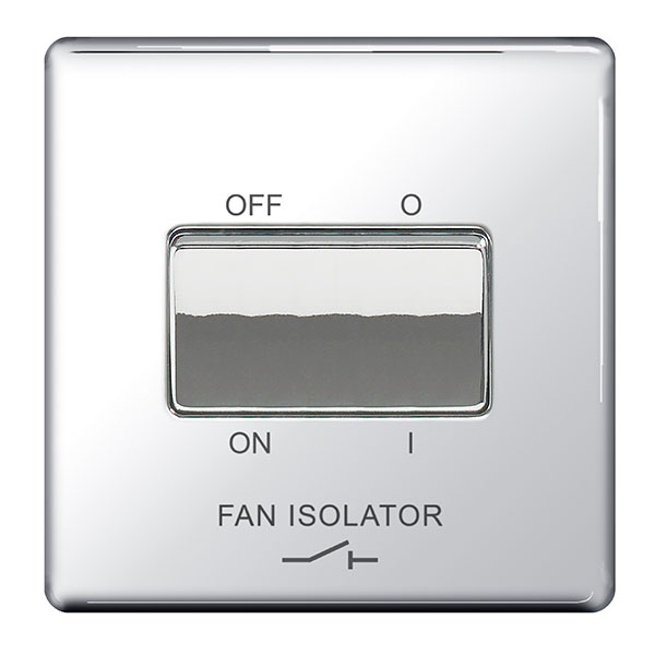 10A Fan Isolator Switch TP BG SS