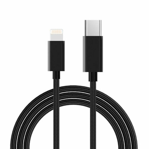 FX USB-C to Iphone Braided 1M Black Lead