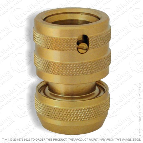 D15) Hose Connector 1/2  Snap in Brass CK