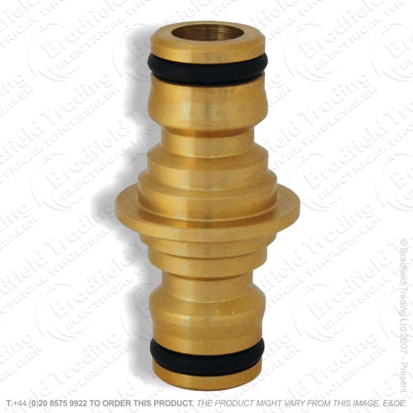 D15) Hose Male Double Connector 1/2  Brass CK