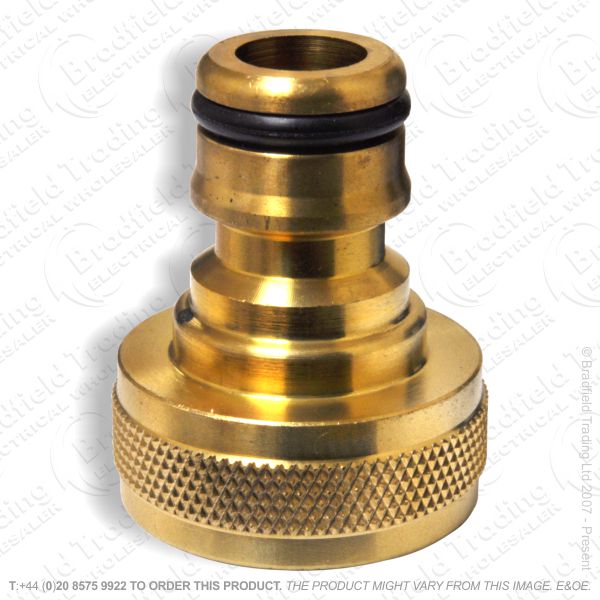 D15) Hose Connector 3/4  Tap Brass CK