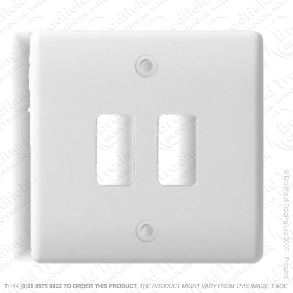 Grid Front Plate 2gang Wh NEXUS BG