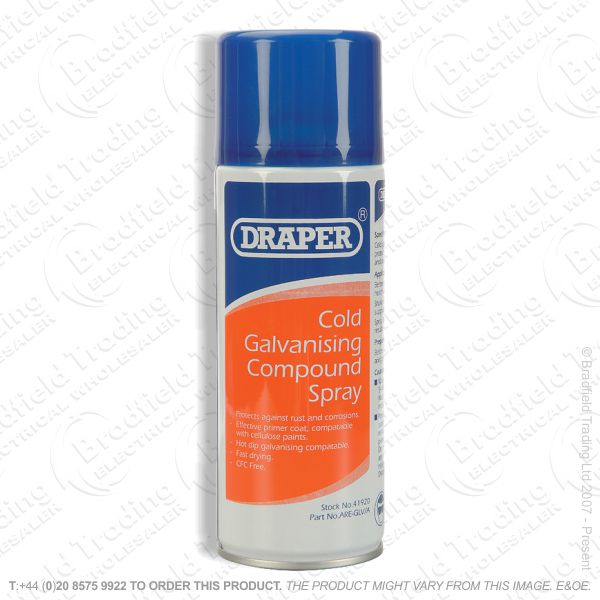 G18) Galvanized Spray 500ml 41920 DRAPER