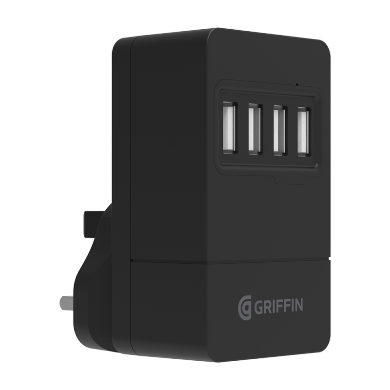 USB Mains Charger 4.8A 4Port GRIFFIN