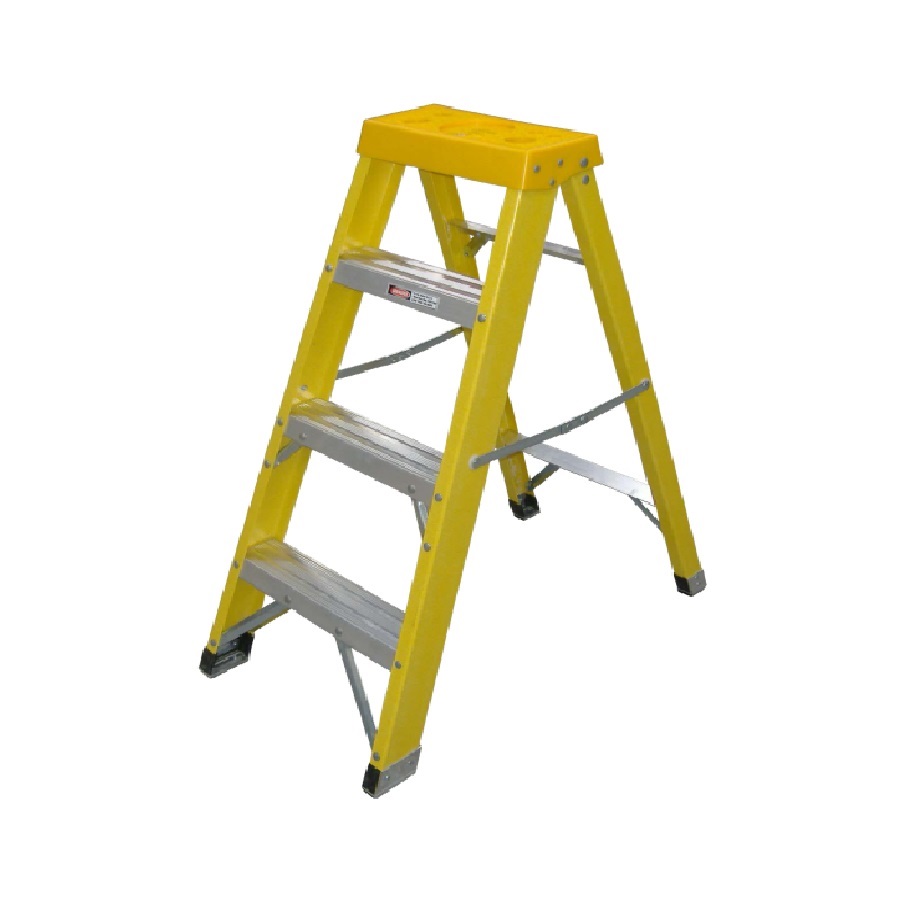 4Step Ladder Glassfibre Swing back steps