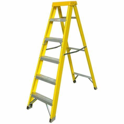 5Step Ladder Glassfibre Swing back steps