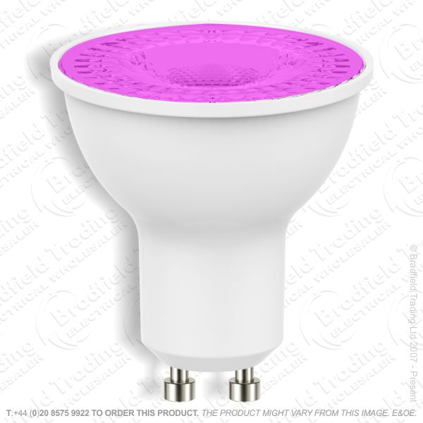 A42) LED 7W GU10 Dimmabl Magenta 240V PROLITE