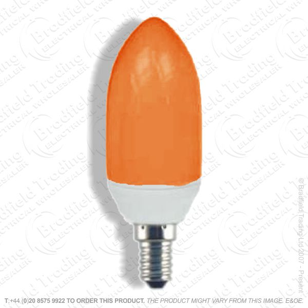 A16) Candle Low Energey Micro SES Amber 7W