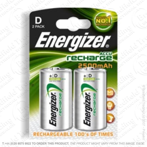 E10) Battery Rech D 1.2V 2500mAH ENERGIZER