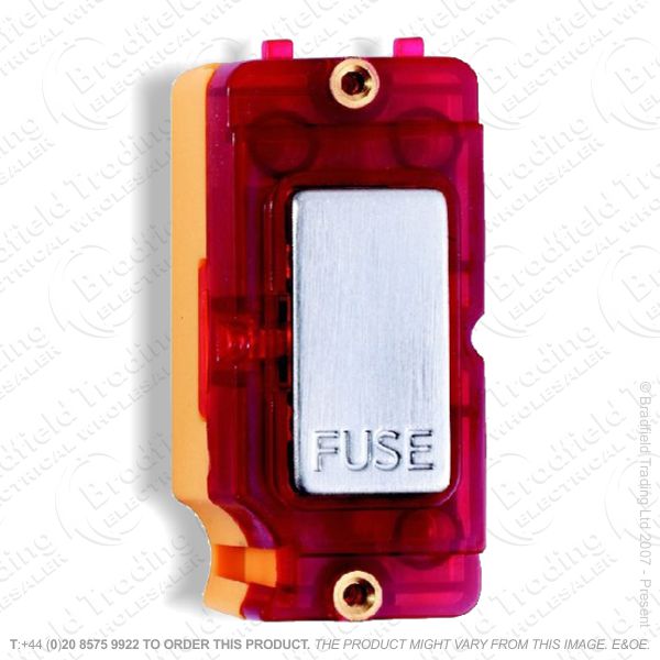 Grid Fuse Spur Satin Chrome Red Neon