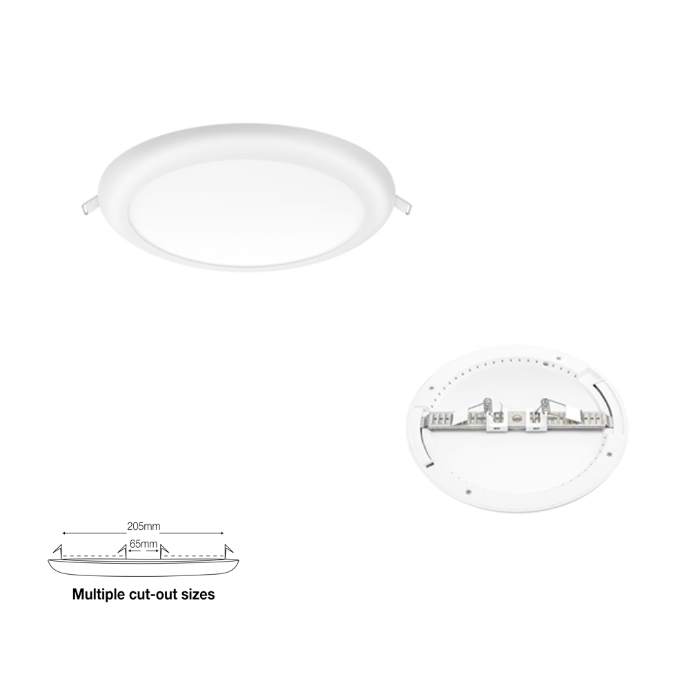 LED 18W Downlight Bulkhead Dimm 65-205mm 3k