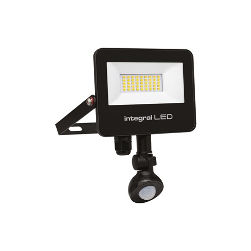 LED PIR Floodlig 30W 4k 3000Lm IP67 Black INT