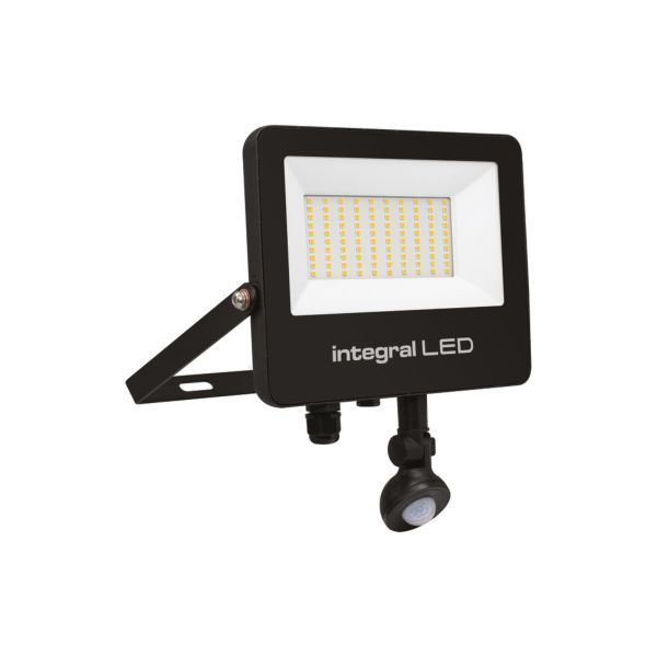 LED PIR Floodlig 70W 4k 7000Lm IP67 Black INT
