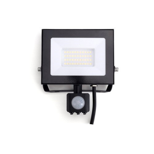 LED PIR Floodlig 30W 4k 5000Lm IP67 Black INT