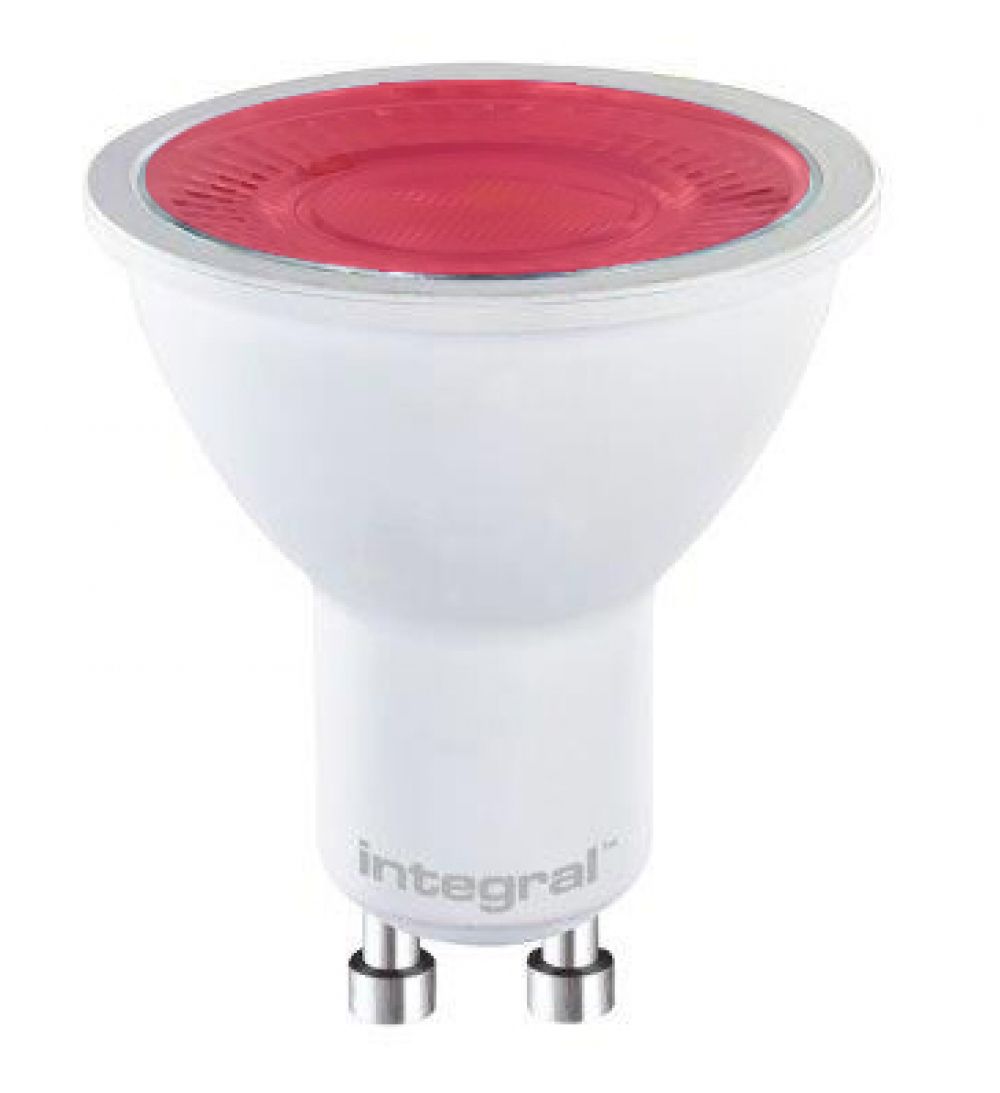 LED PAR16 5W GU10 Red 240V INTEGRAL