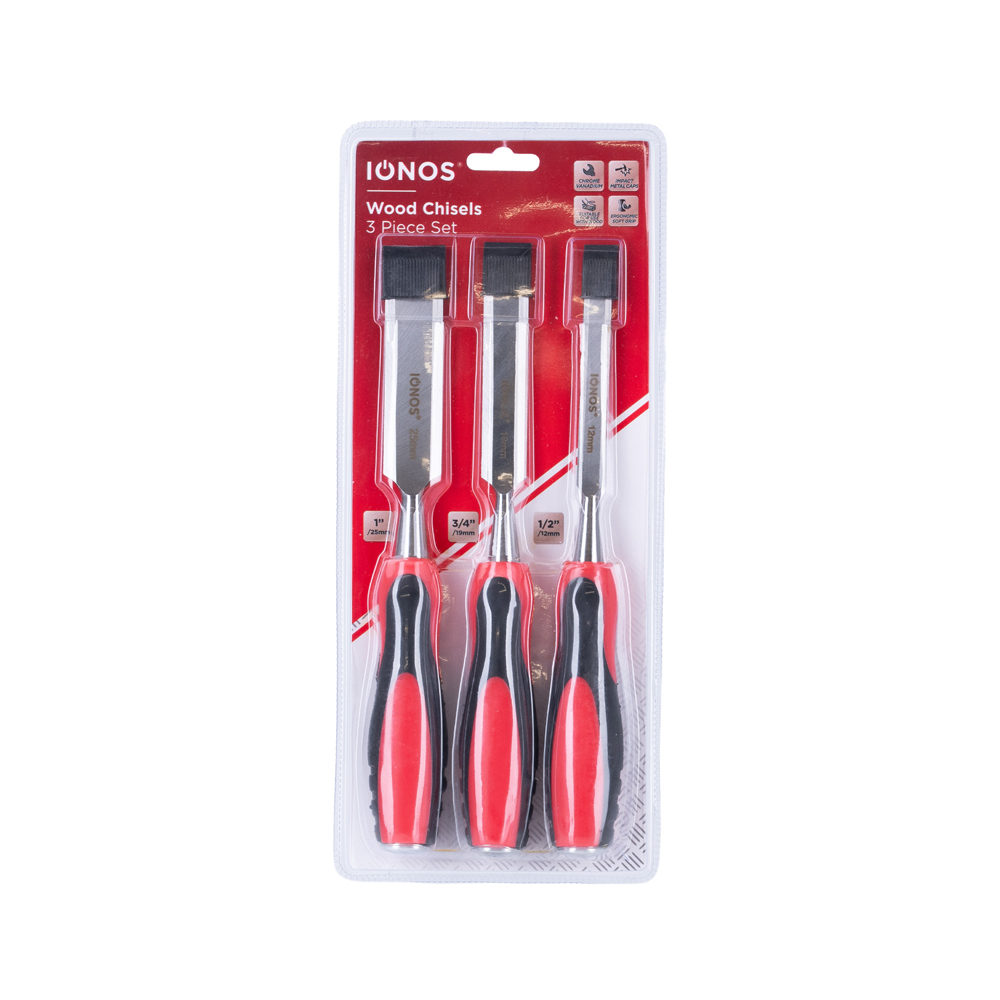 Wood Chisel Bevel Edge Set 3pc IONOS