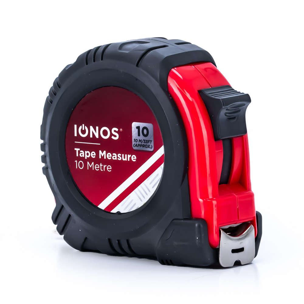 Tape Measure 10M 25mm Red IONOS
