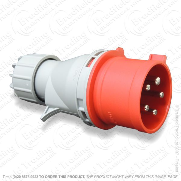 F06) Splash Proof Plug 16A 415v 5pin Red