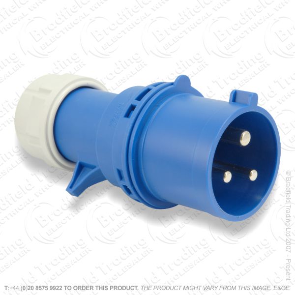 P240-32 Splash Proof Plug 32A 240v Blue