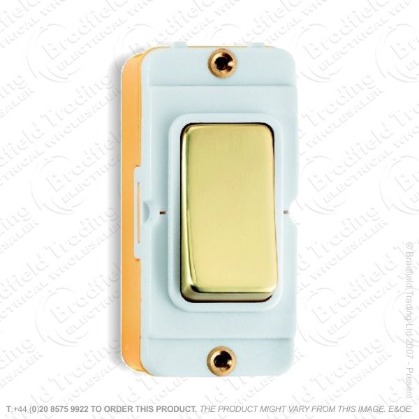 I45) Grid Switch Polished Brass WI 2w 20A