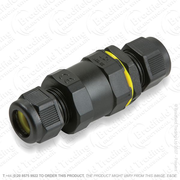 F15) 16a 2way IP68 Inline Connector Coupler