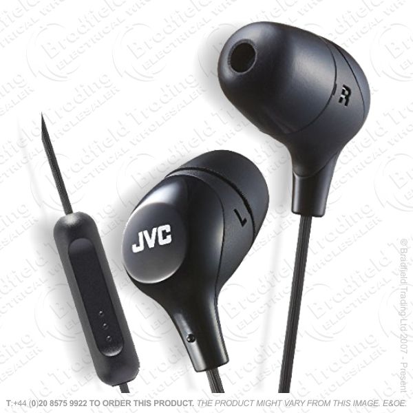 E22) Earphones JVC Marshmalow Mic BLACK