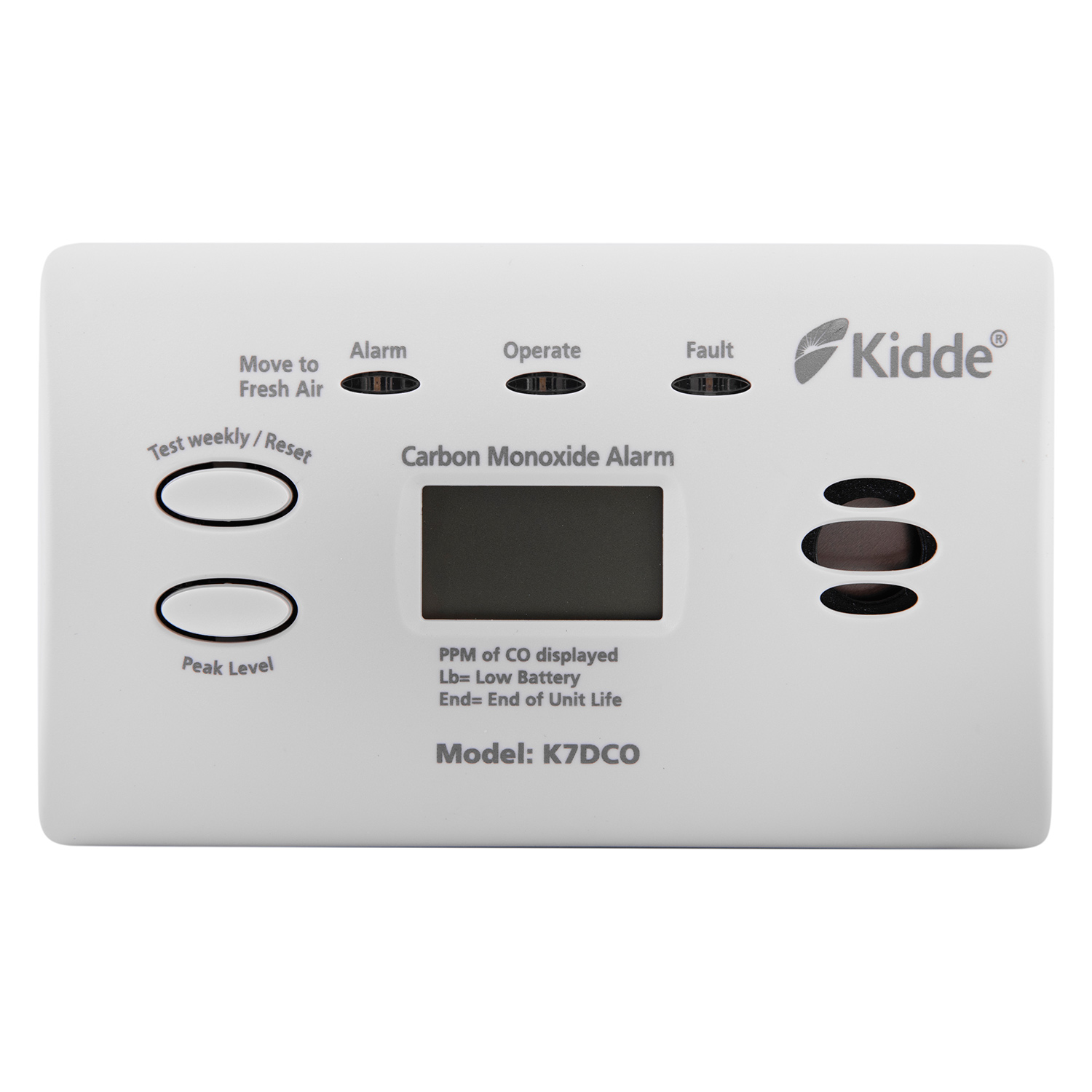 Carbon Monoxide LCD Alarm 10year KIDDIE CO