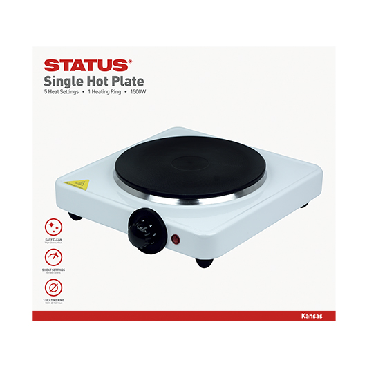 Cooker Solid Plate Single 1500w STATUS