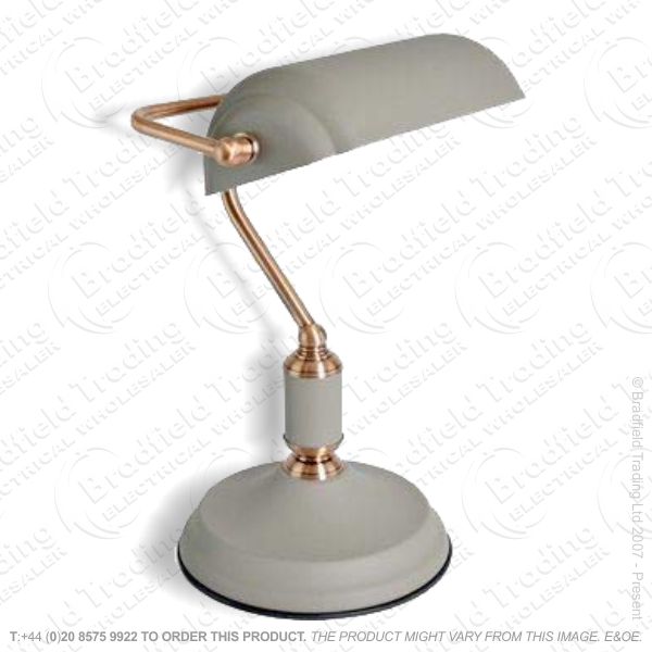 Desk Light Bankers Copper Grey LLO