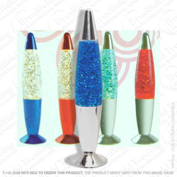 B11) 34cm Groovy Glitter Retro Lamp