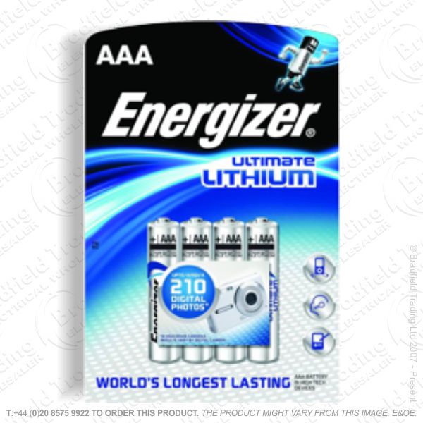 E08) Battery AAA 1.5V lithium ENE Cd x4