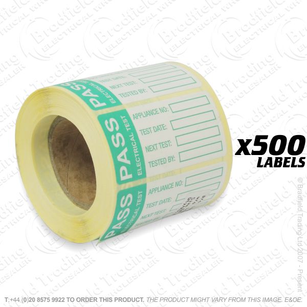 G53) Pass Labels 500 (60x30mm)