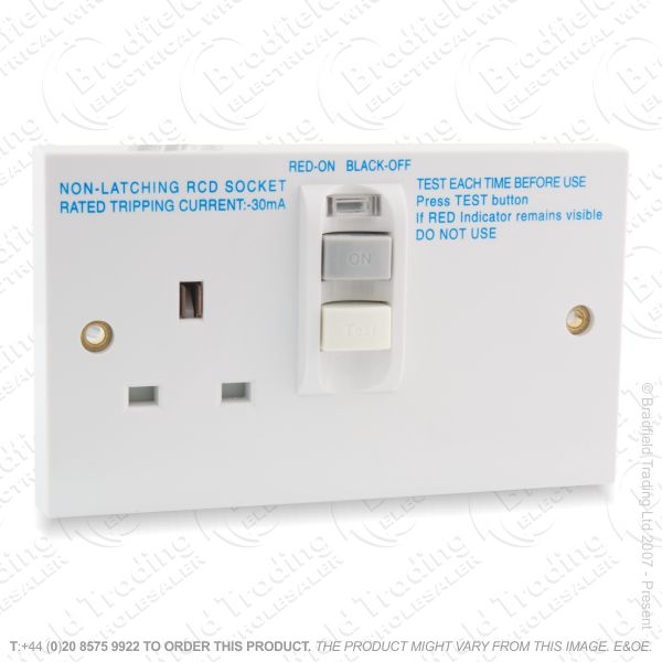 I16) Sockets RCD 1G S/DplateGET