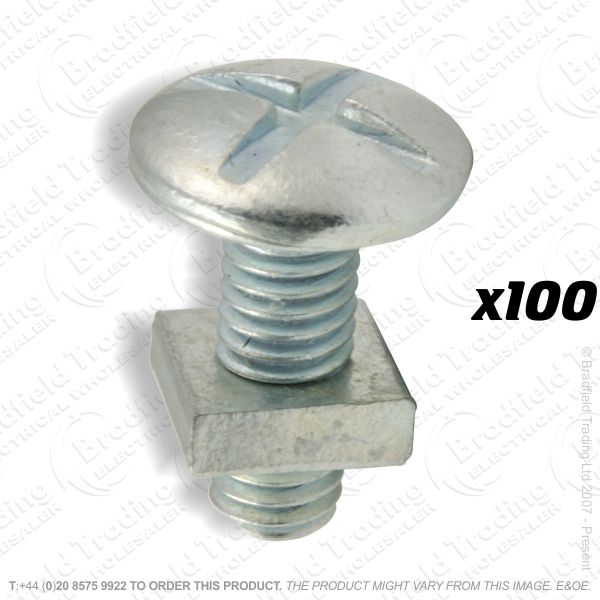 G06) Bolts Roofing Nuts and Bolts  M6x16 (100