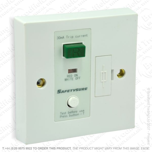 I29) Spur RCD Fused white RCD6000
